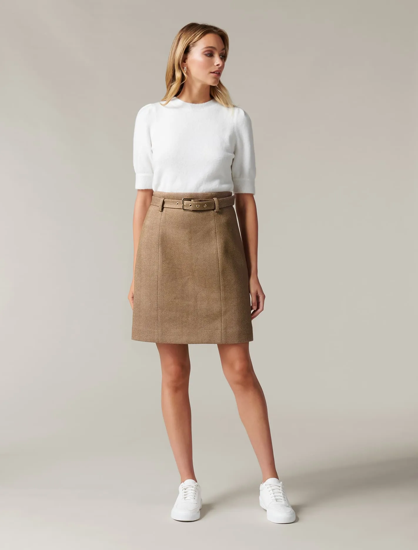 Ruth Belted Mini Skirt