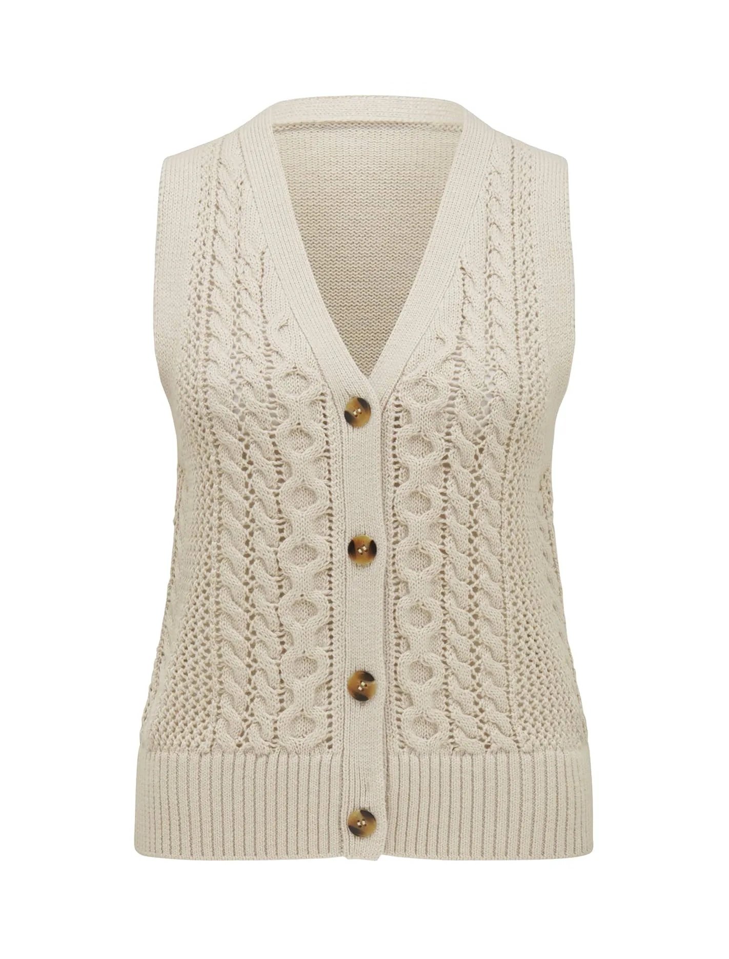 Sofia Cable Knit Waistcoat