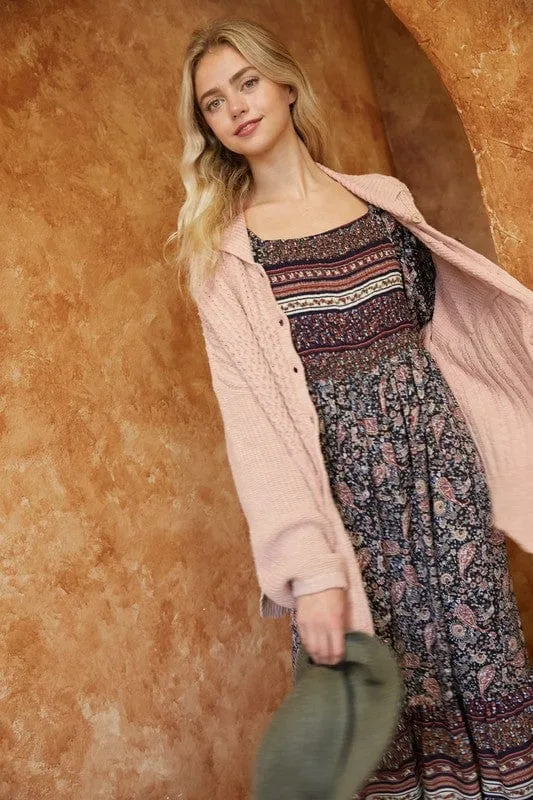 Solid Button Down Cardigan  *Online Only*