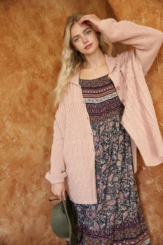 Solid Button Down Cardigan  *Online Only*