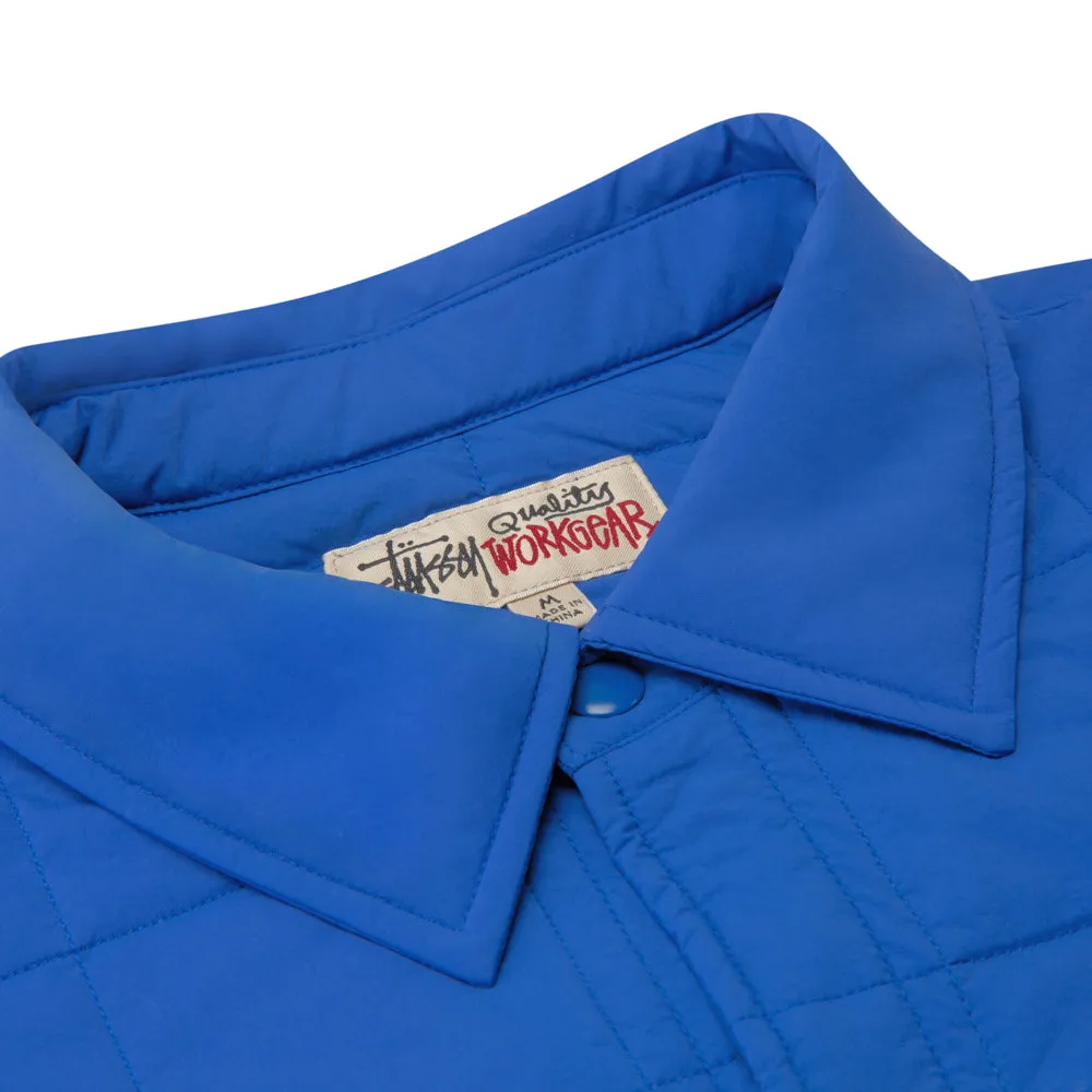 STÜSSY QUILTED FATIGUE SHIRT // BLUE