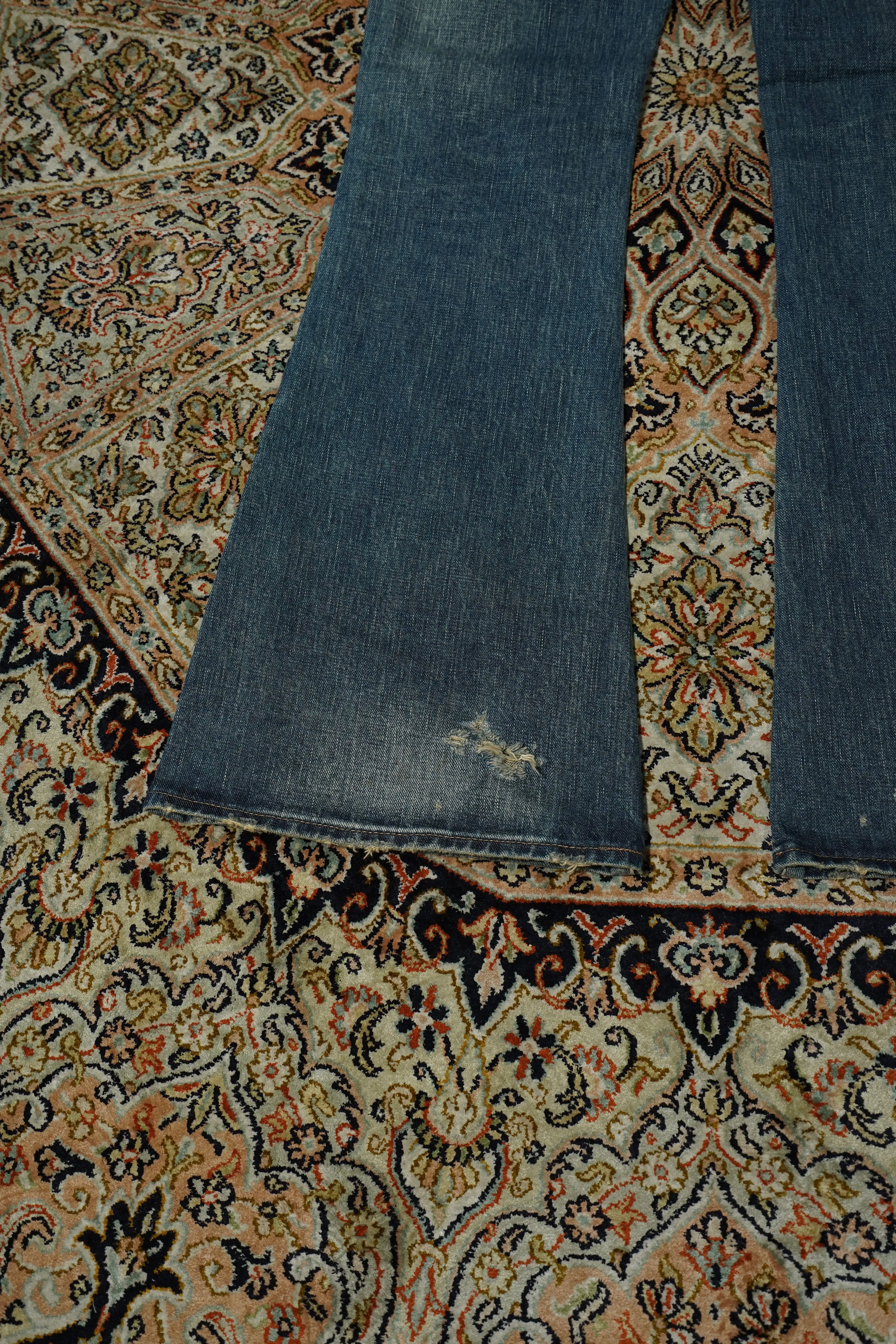 SUGARHILL FADED MODERN WESTERN FLARED TROUSERS (FADED INDIGO)