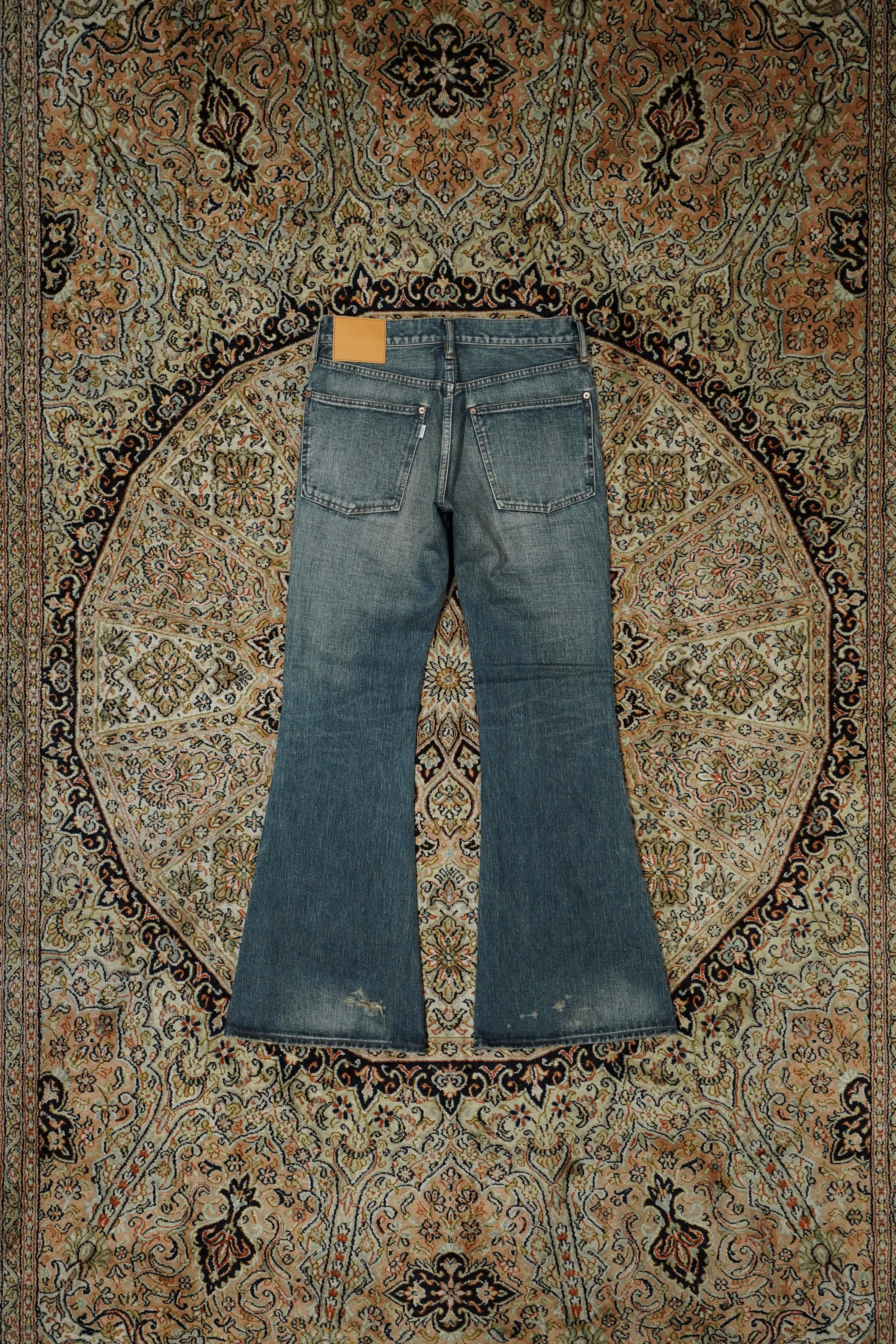 SUGARHILL FADED MODERN WESTERN FLARED TROUSERS (FADED INDIGO)