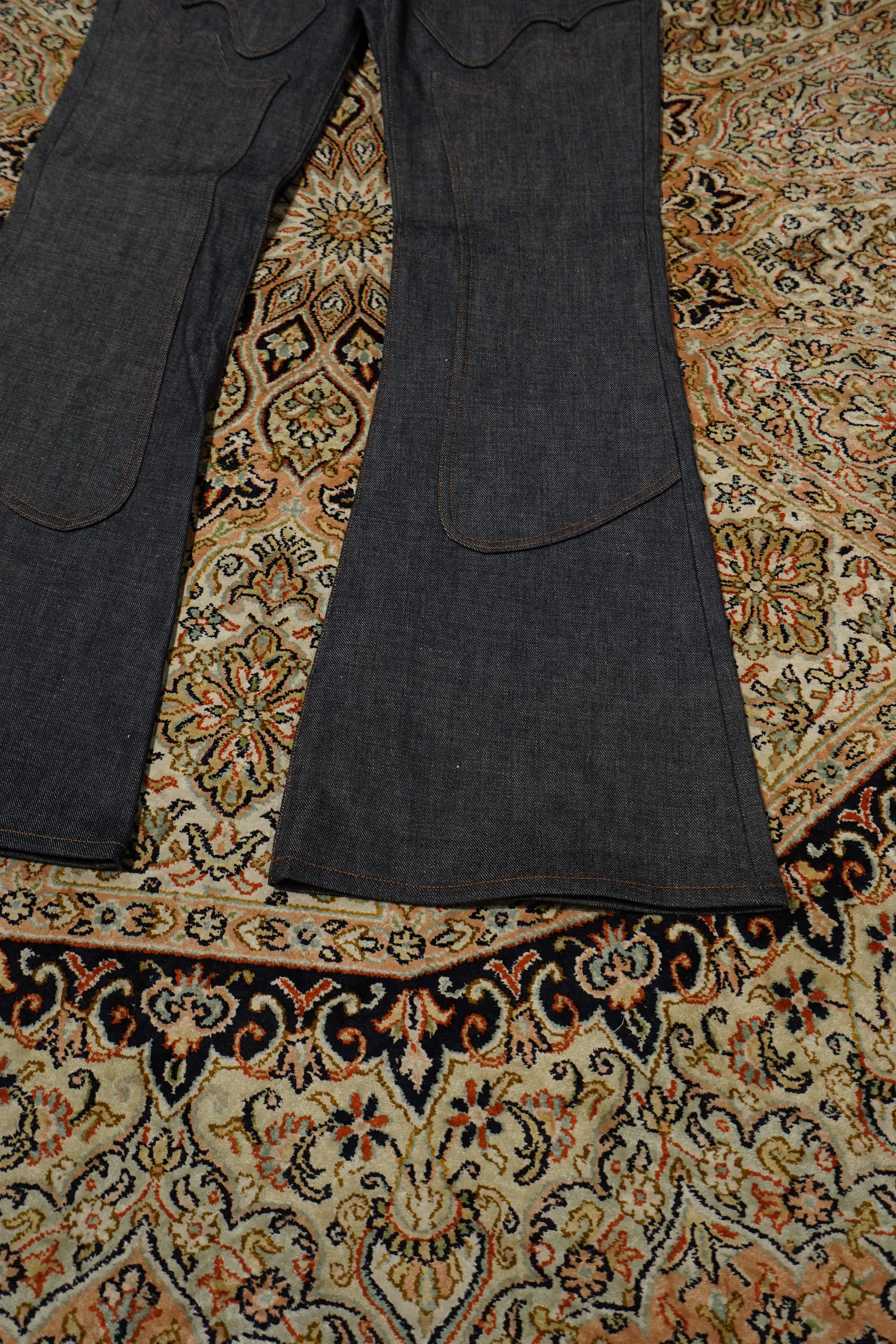 SUGARHILL MODERN WESTERN DENIM FLARED TROUSERS