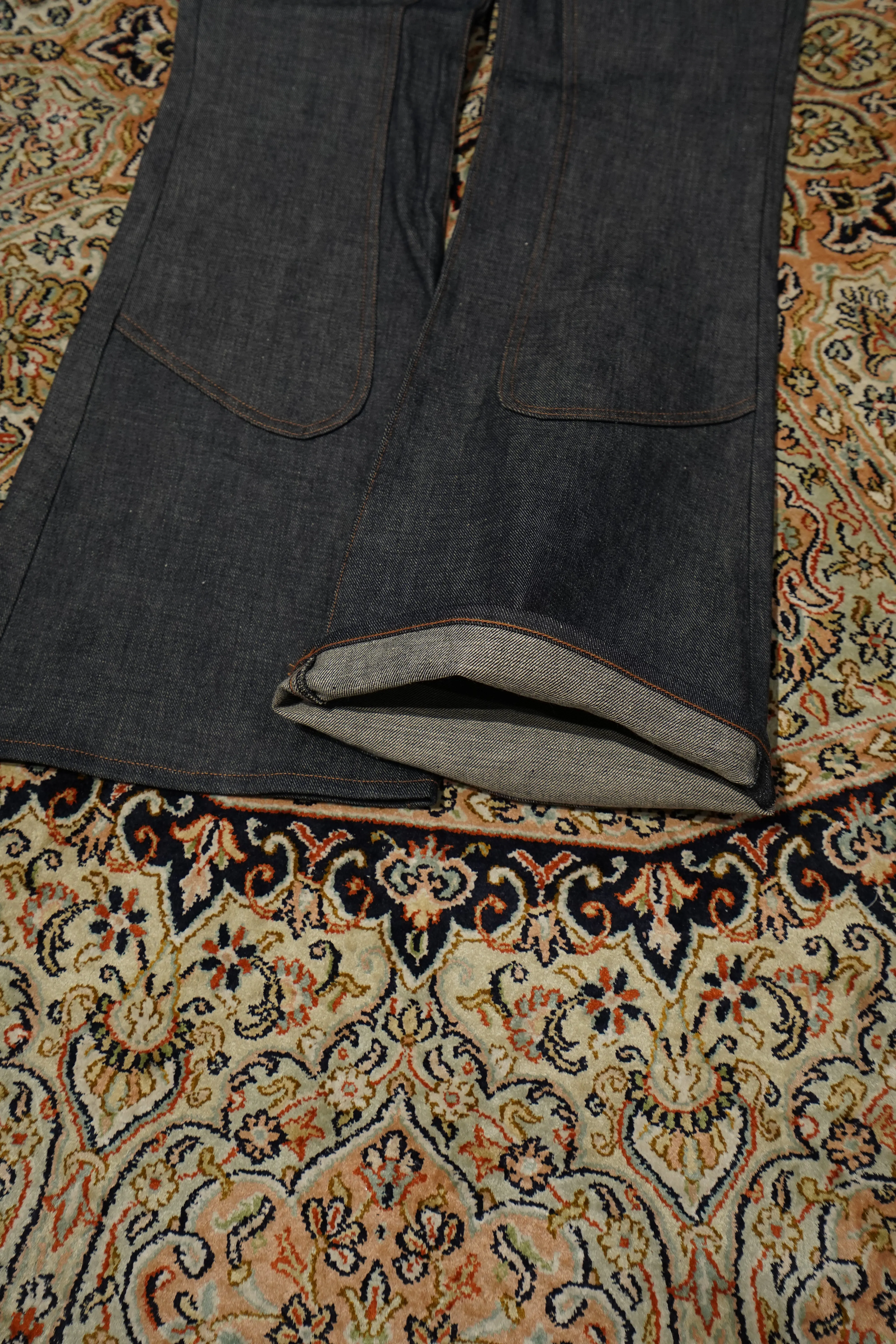 SUGARHILL MODERN WESTERN DENIM FLARED TROUSERS