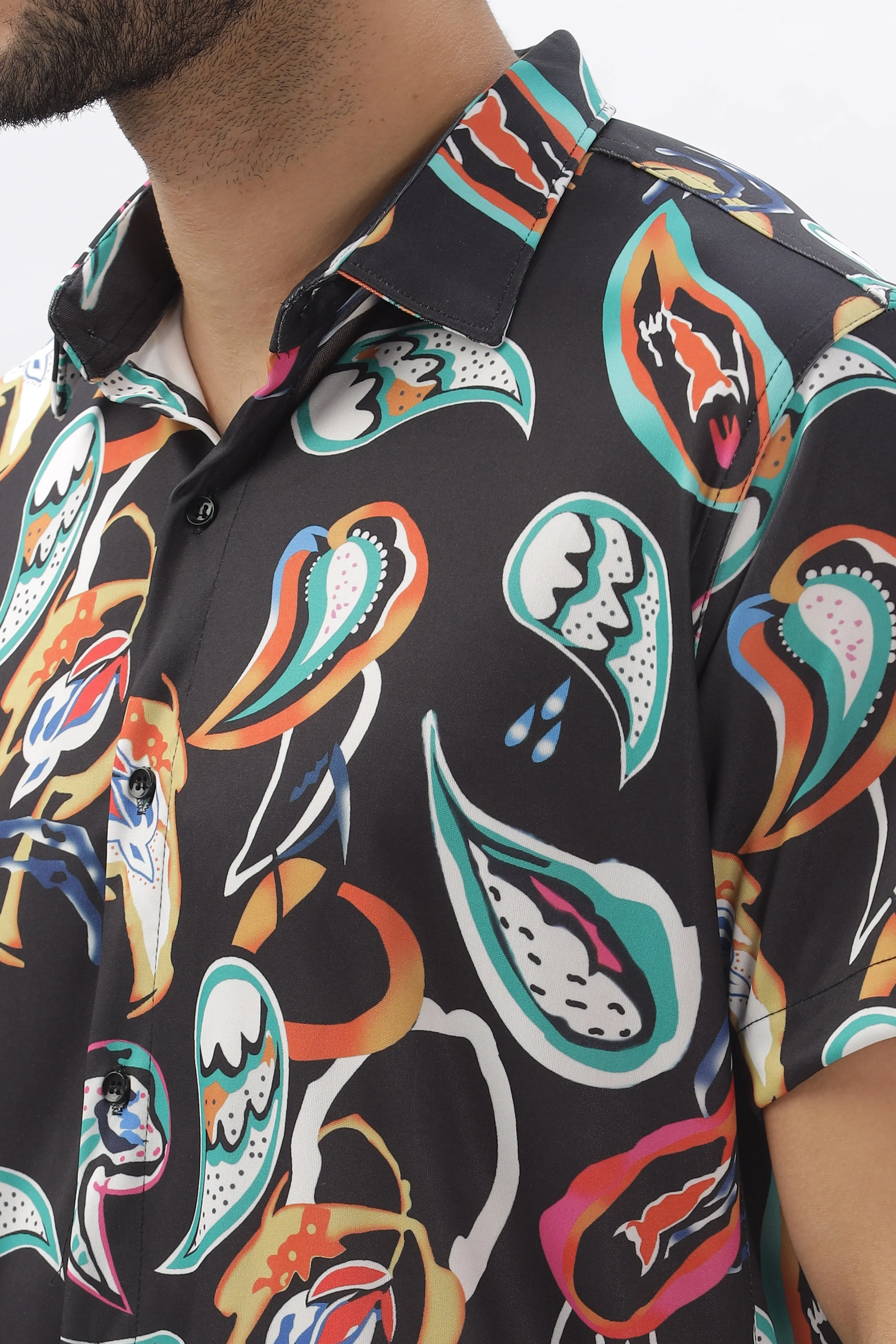 TRENDY PRINTED BLACK CO-ORDS