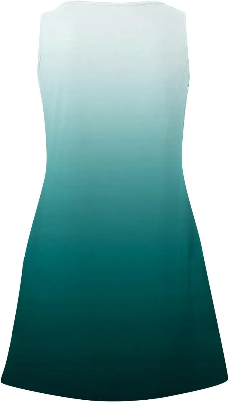 Womens Summer Dresses 2024 T-Shirts Dress Loose V Neck Sleeveless Tank Dresses Sundresses Floral/Plain