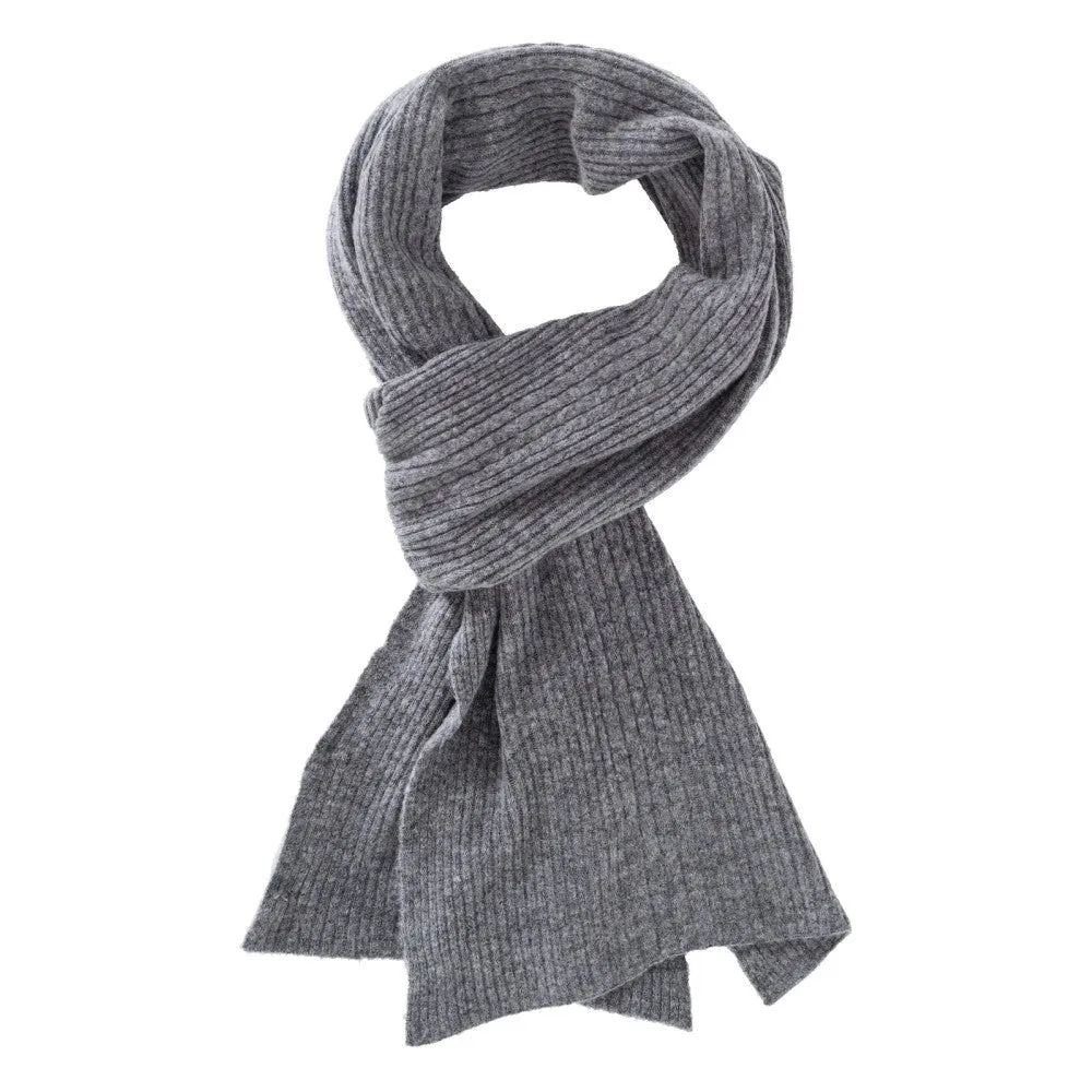 Yaya - Sjaal Cable Knit Medium Grey